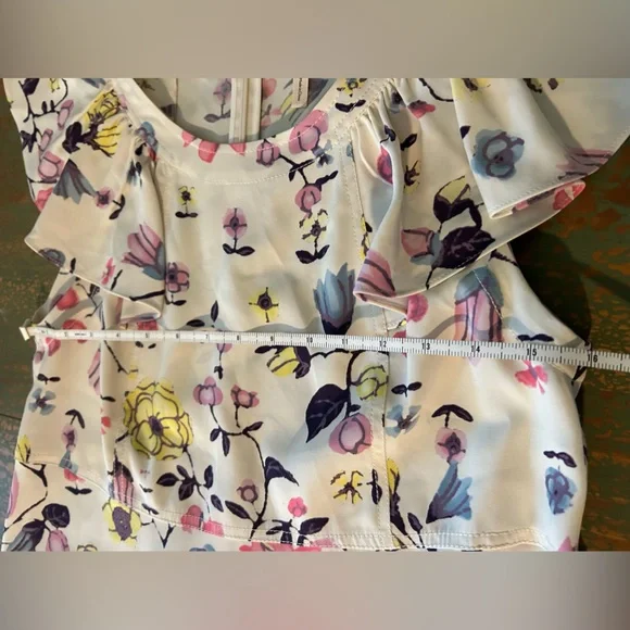 Rebecca Taylor Floral Top/ blouse Size 4 - Picture 9 of 10